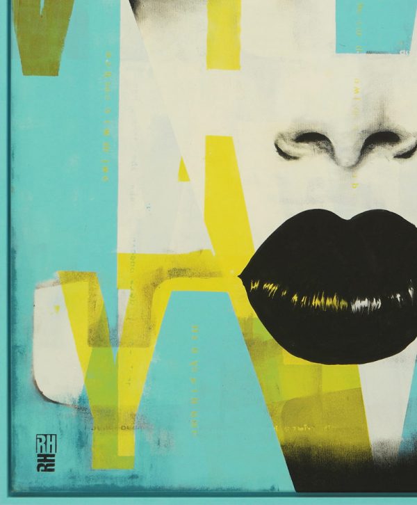 Vintage Blue Wonder - Incl. Lijst - Ronald Hunter - Afbeelding 4