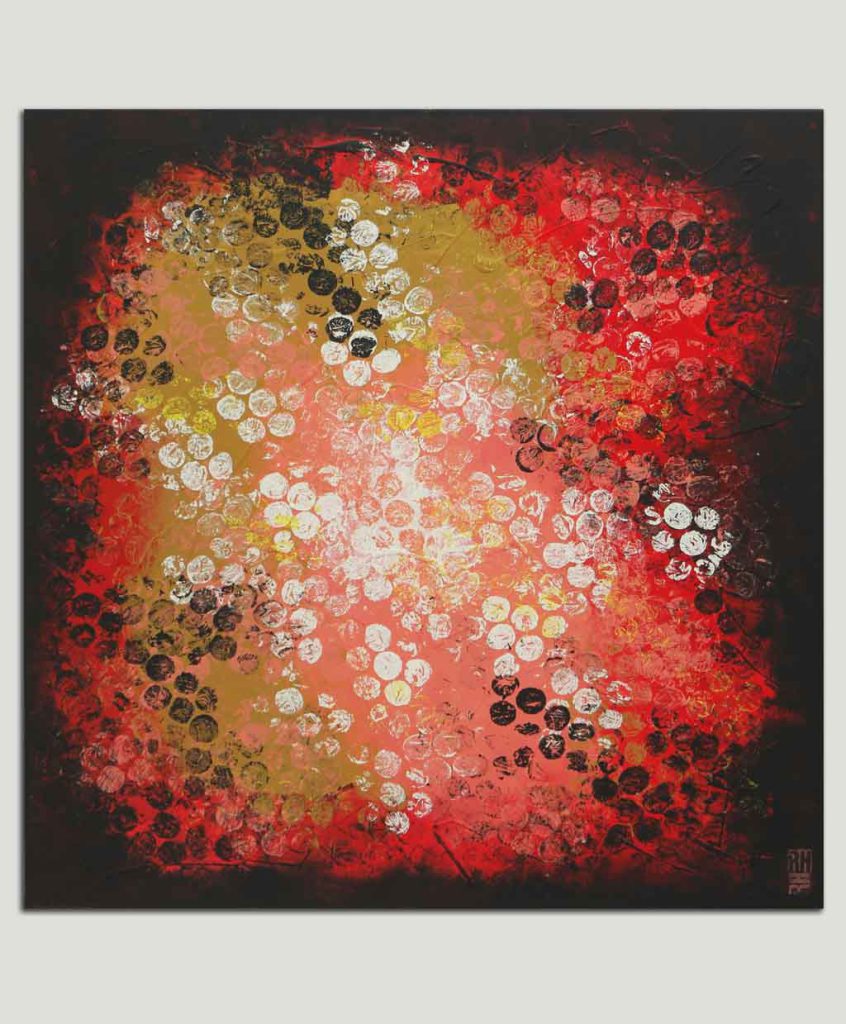 rood vierkant schilderij modern abstract rotterdam