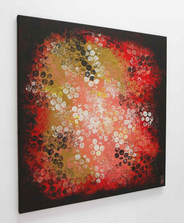 rood vierkant schilderij modern abstract rotterdam