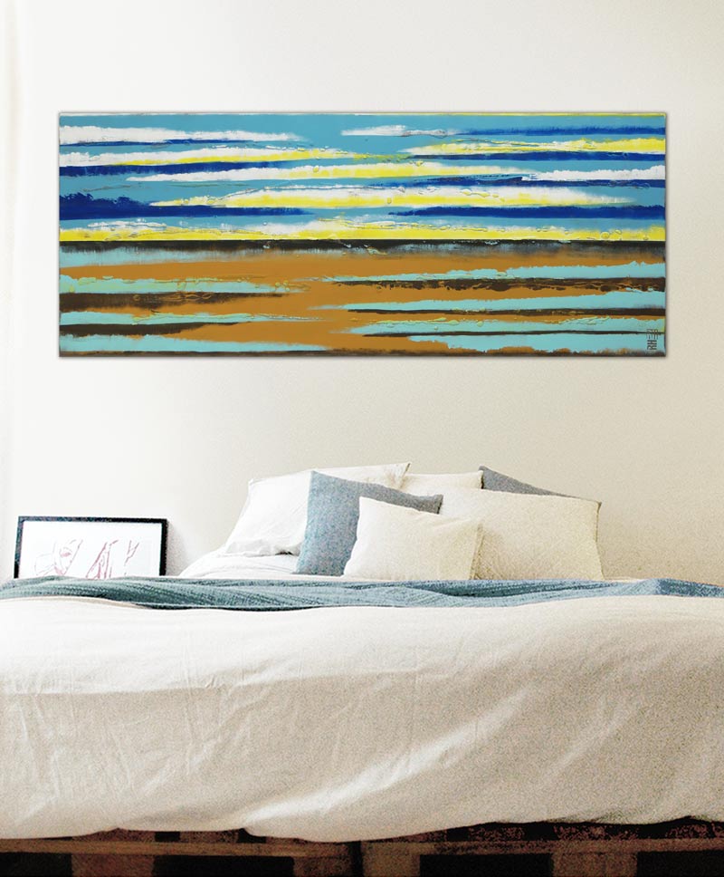 zee landschap schilderij abstract horizon zee vakantie gevoel