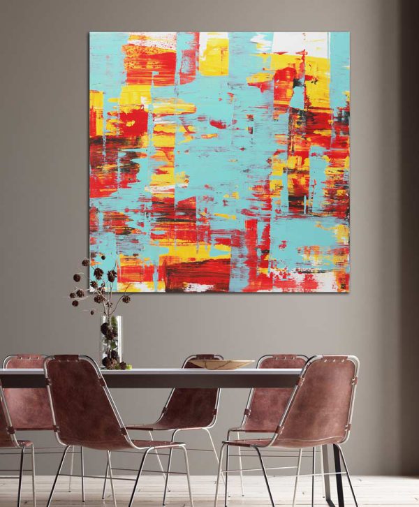 Static Red & Turquoise XL - Afbeelding 2