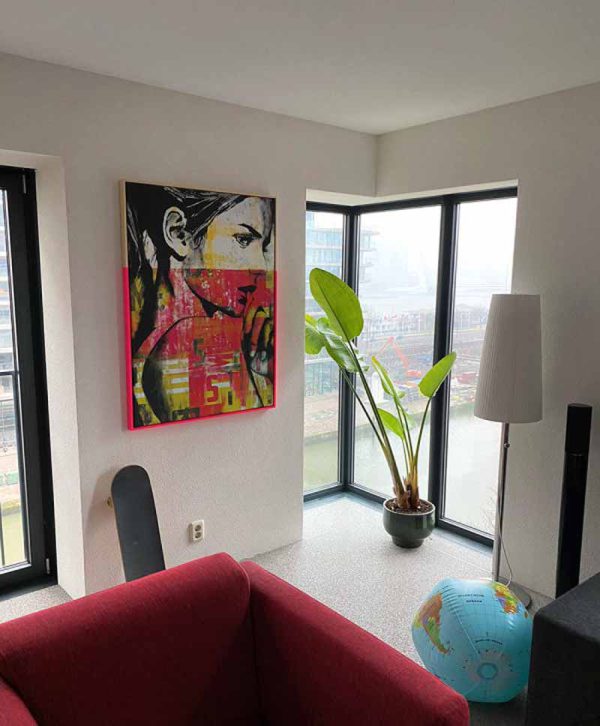 Neon Girl - Modern schilderij - Afbeelding 3