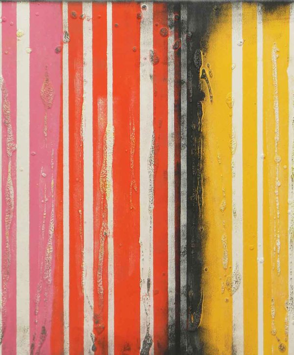 warm schilderij kleurrijk lijnen horizontaal abstract