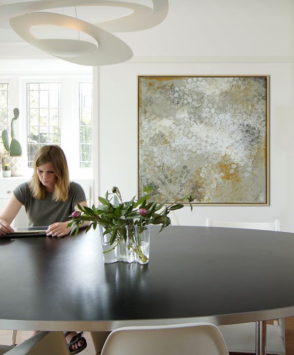groot beige schilderij
