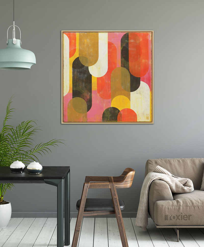 Traffic Pink & Orange - Incl. Lijst - Afbeelding 2
