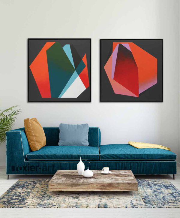 diamant schilderij abstract modern vierkant canvas