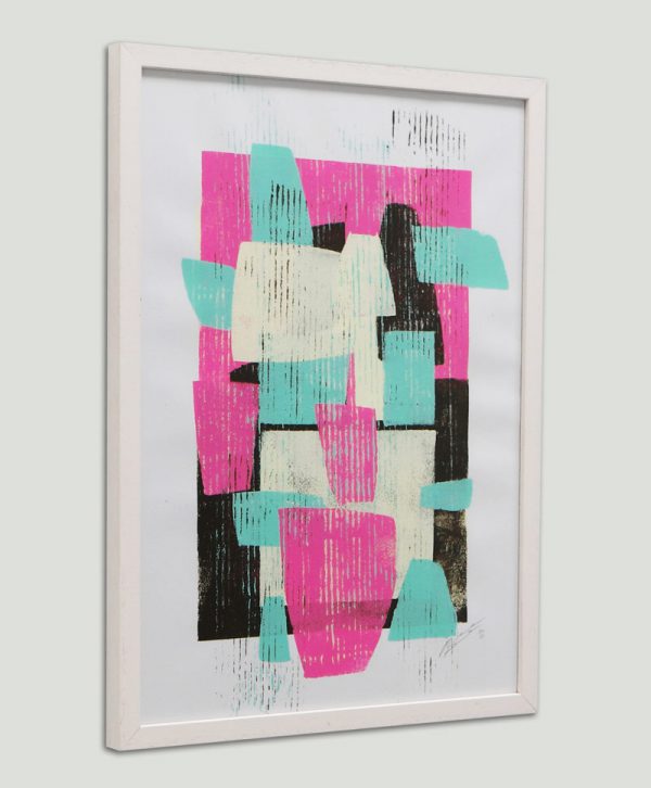Fractured Pink - Incl Lijst - Ronald Hunter - Afbeelding 3
