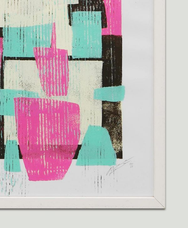 Fractured Pink - Incl Lijst - Ronald Hunter - Afbeelding 4