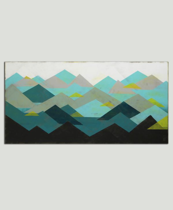 abstracte bergen schilderij
