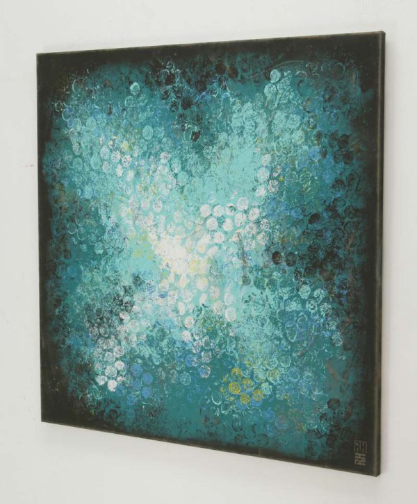 Vierkant "Boiling Bubbles Blue" - Afbeelding 4