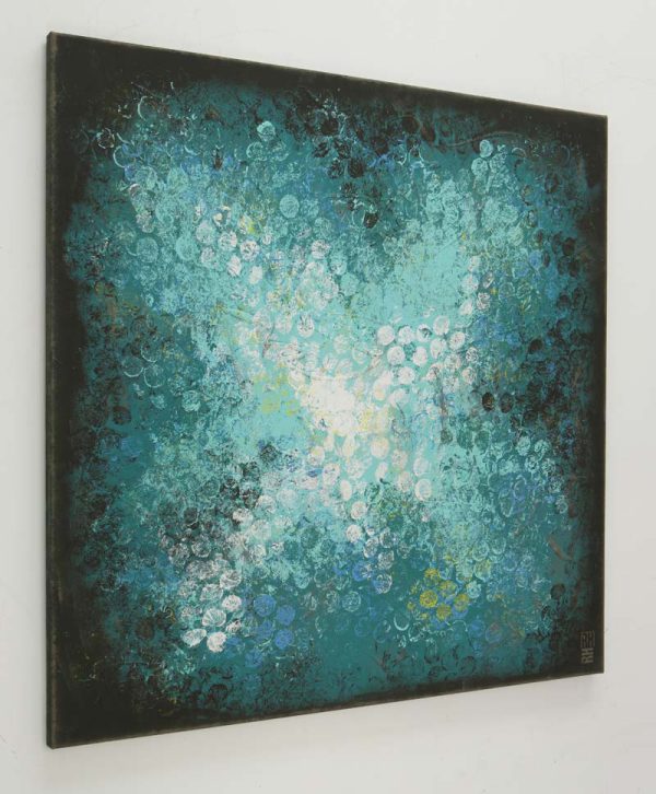 Vierkant "Boiling Bubbles Blue" - Afbeelding 3