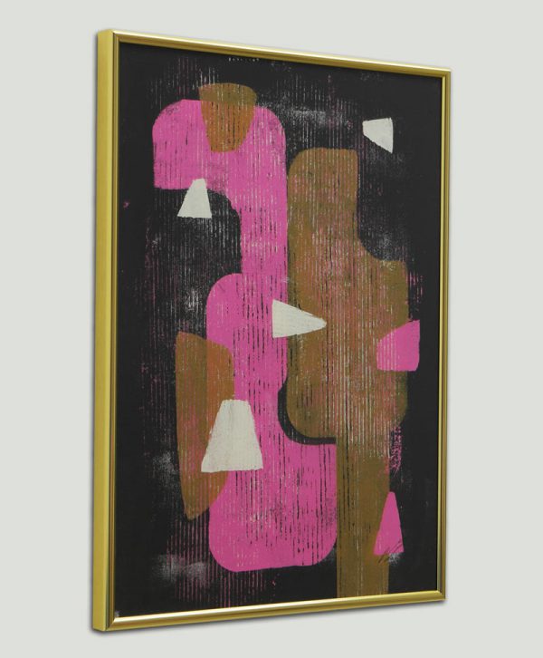 Purple & Brown Duet - Incl Lijst - Ronald Hunter - Afbeelding 3