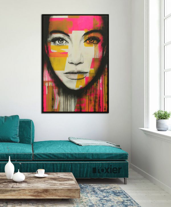 Bright Eyes in White - Incl. Lijst - Ronald Hunter - Afbeelding 2