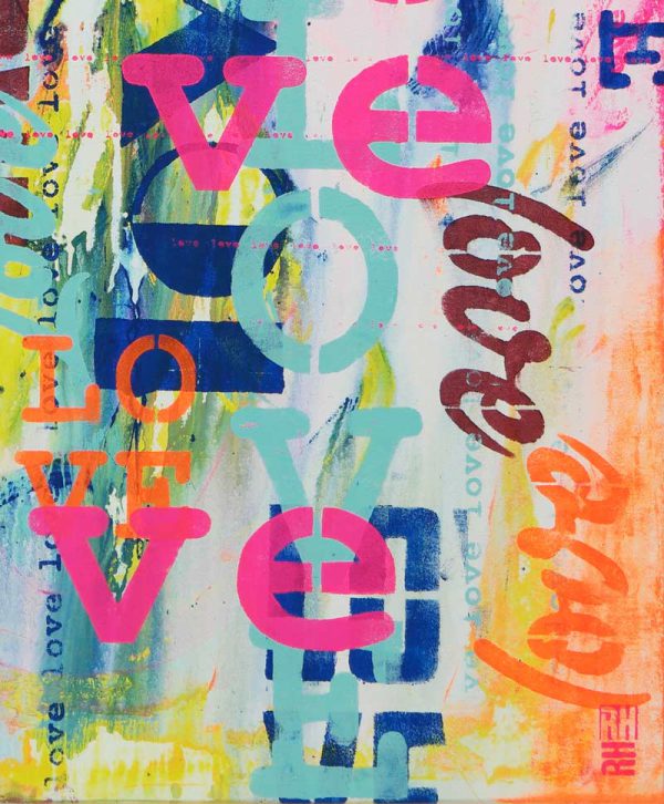 LOVE in Technicolor - Modern schilderij - Afbeelding 6