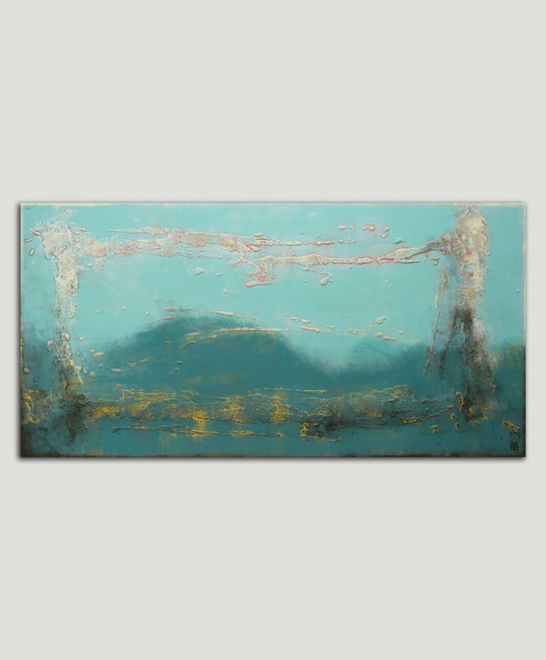 abstract lagune schilderij