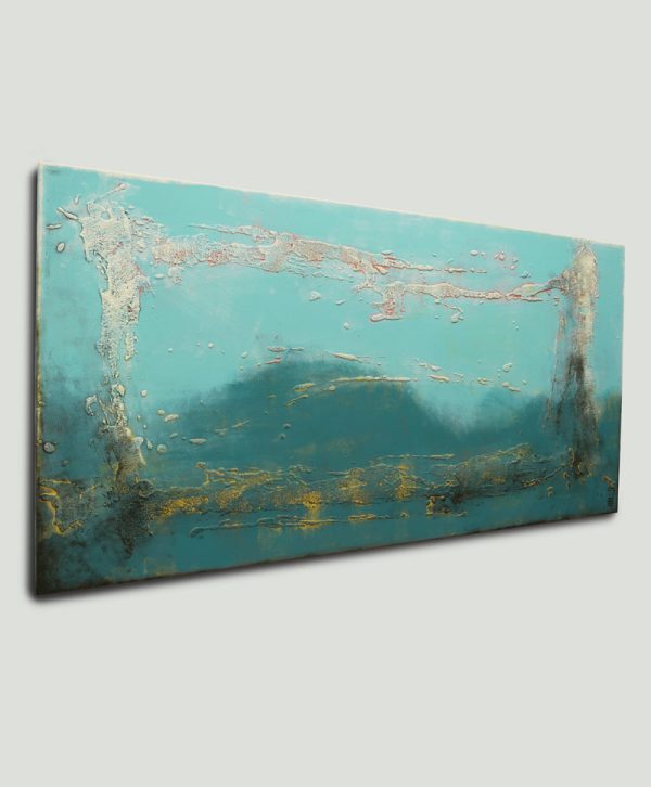 Schilderij "Blue Lagoon Landscape" - Afbeelding 3