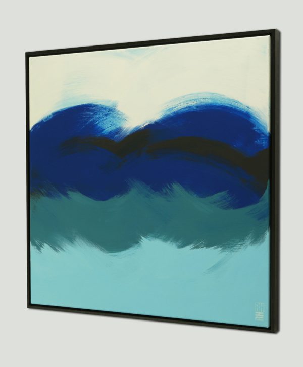 The Wave in Blue - Incl Lijst - Afbeelding 3