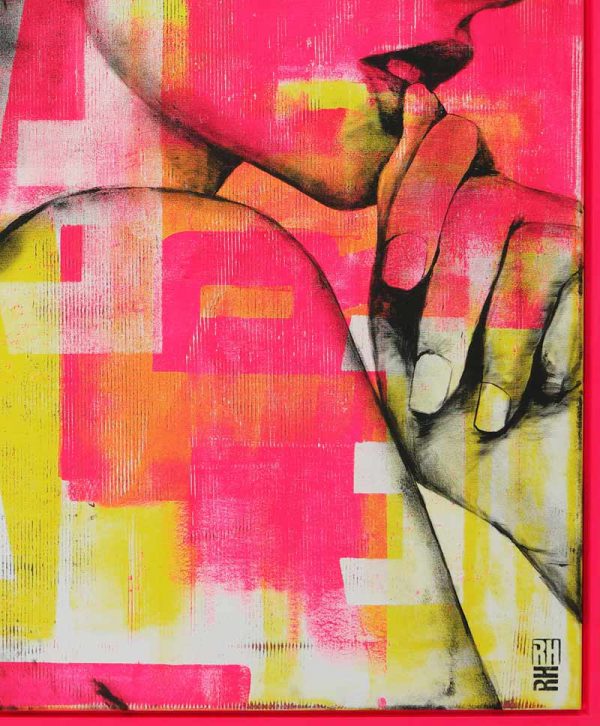 Neon Girl - Incl. Lijst - Ronald Hunter - Afbeelding 6