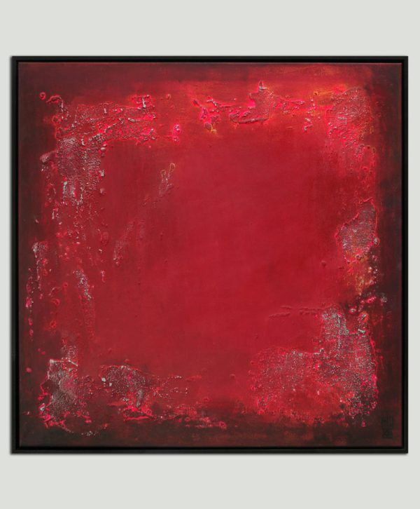 rood abstract schilderij