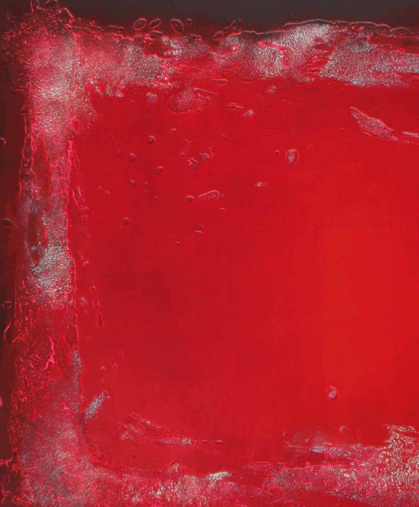 rood abstract schilderij