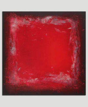 rood abstract schilderij