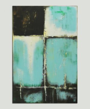 turquoise schilderij