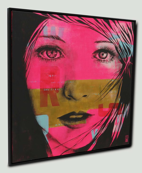 French Girl in Pink - Incl Lijst - Ronald Hunter - Afbeelding 3