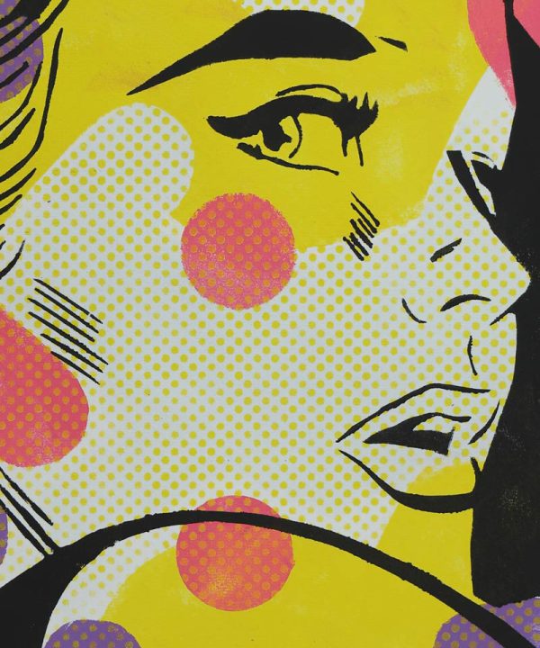 Comic Girl in Yellow - Afbeelding 3