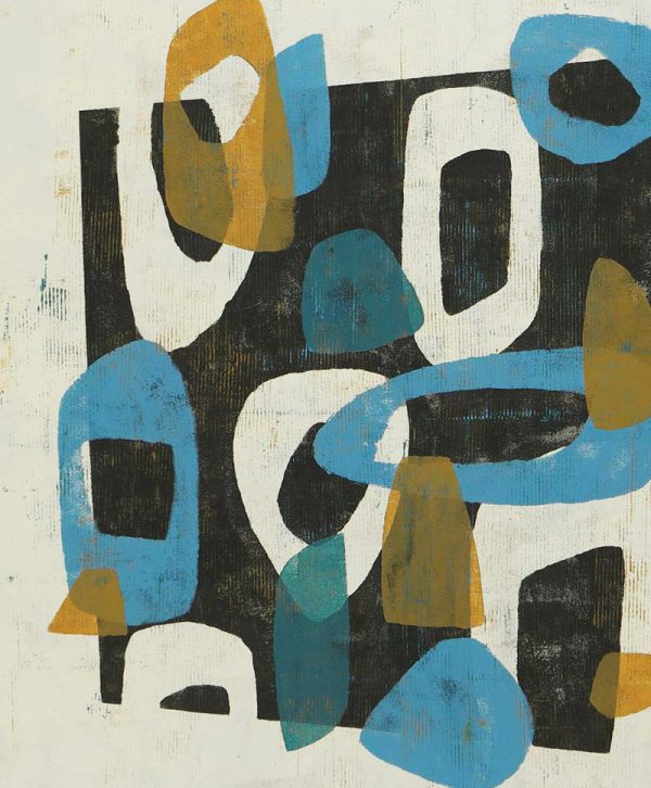 Round & Round in Blue and Camel - Incl Lijst - Afbeelding 5
