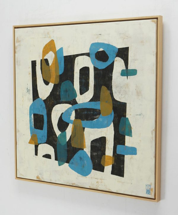 Round & Round in Blue and Camel - Incl Lijst - Afbeelding 3