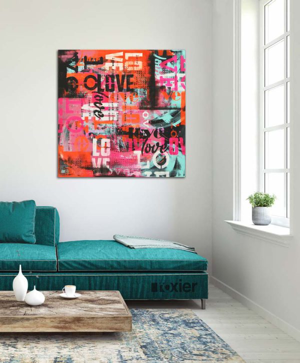 LOVE in Technicolor on Black - Ronald Hunter - Afbeelding 2