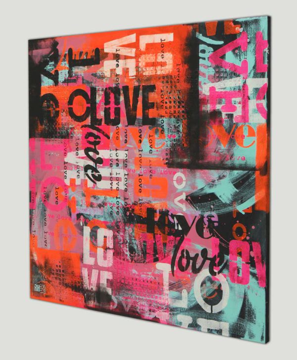 LOVE in Technicolor on Black - Ronald Hunter - Afbeelding 4