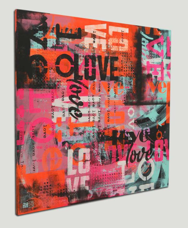 LOVE in Technicolor on Black - Ronald Hunter - Afbeelding 3