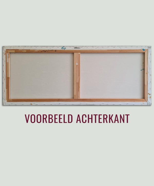 Achterkant van een schilderij