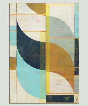schilderij met blauwe kleuren