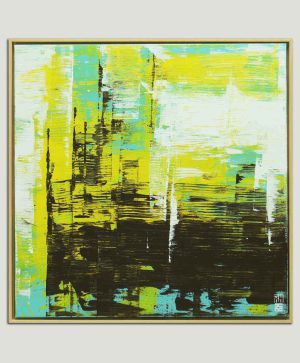 bruin schilderij met lijst