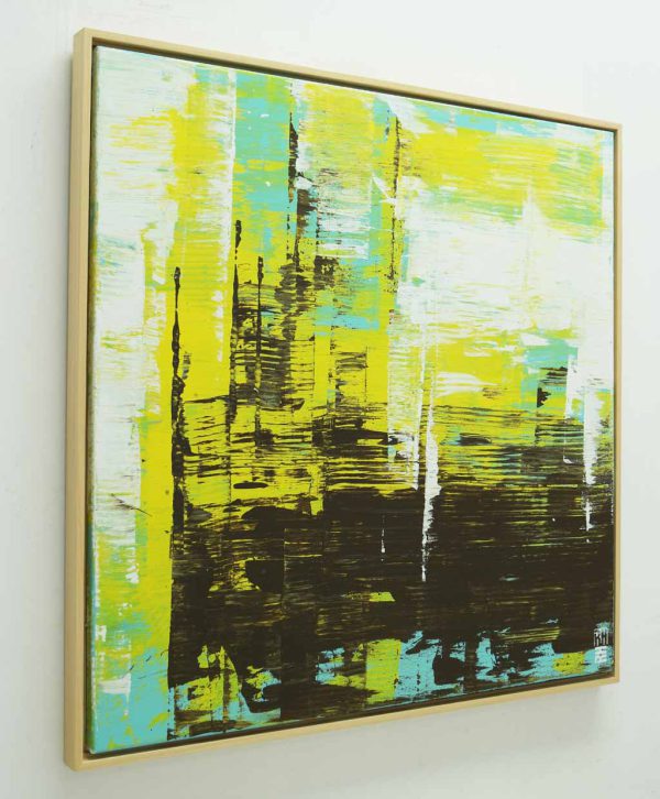 bruin schilderij met lijst kopen abstract