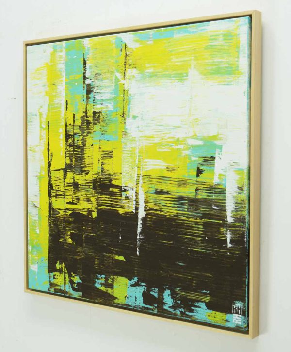 bruin schilderij met lijst kopen abstract