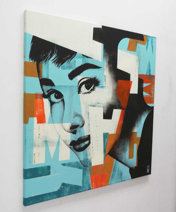 schilderij actrice audrey hepburn pop art portret