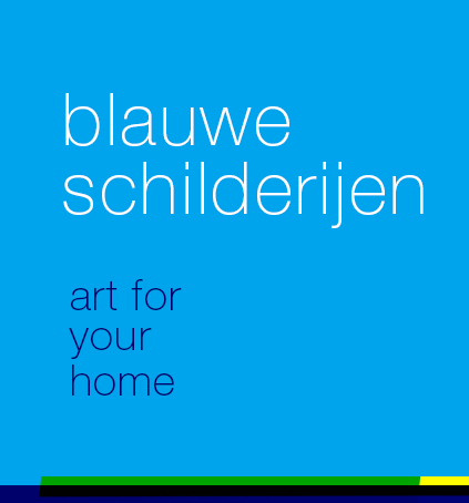 Blauw schilderij