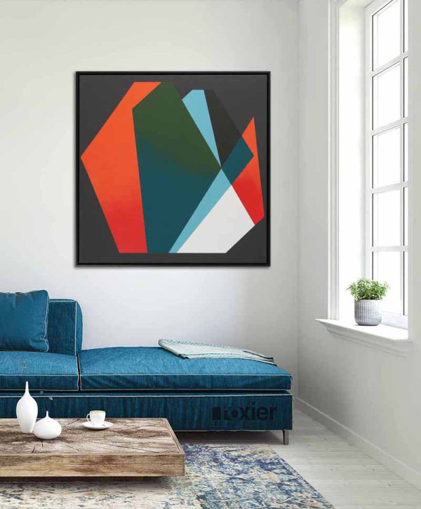 Diamond Red-Blue Whale - Modern schilderij - Afbeelding 2