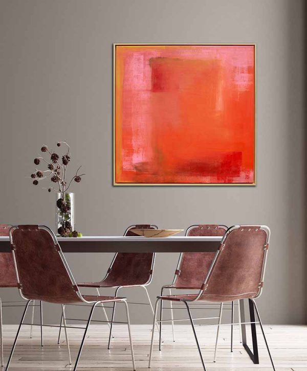Untitled in Pink- Modern schilderij - Afbeelding 2