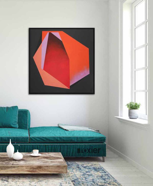 Diamond Orange Marble - Kunstgalerie schilderij - Afbeelding 2