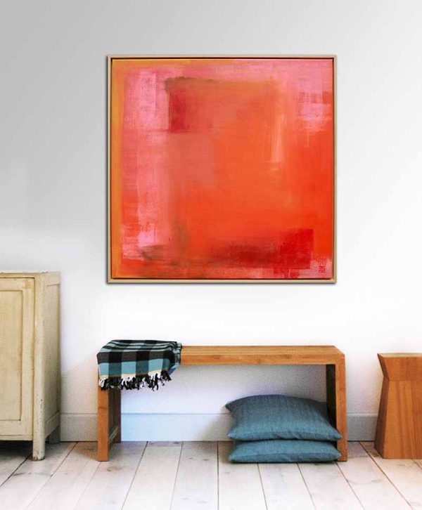 Untitled in Pink- Modern schilderij - Afbeelding 3