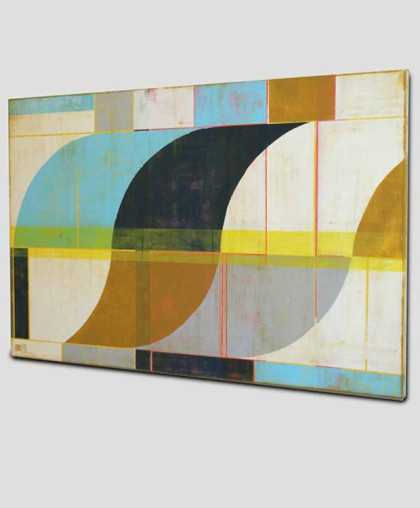 Circle in Circle Fresh - Blauw schilderij - Afbeelding 3