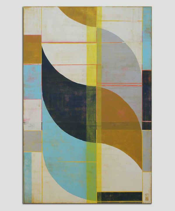 Circle in Circle Fresh - Blauw schilderij - Afbeelding 4