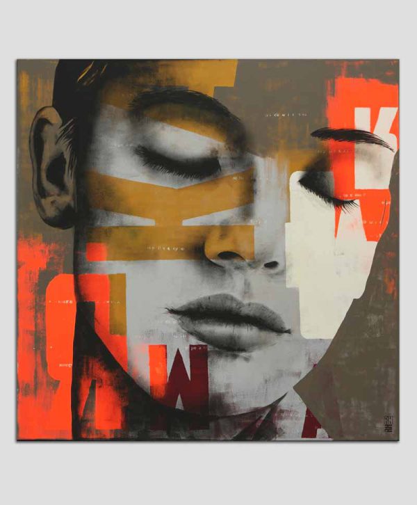 Close your eyes - Modern schilderij