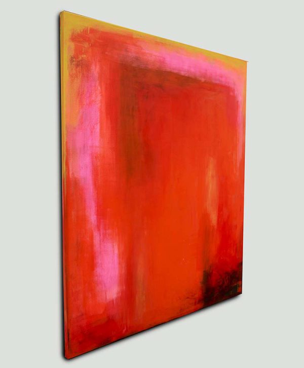 Oranje roze schilderij-abstract