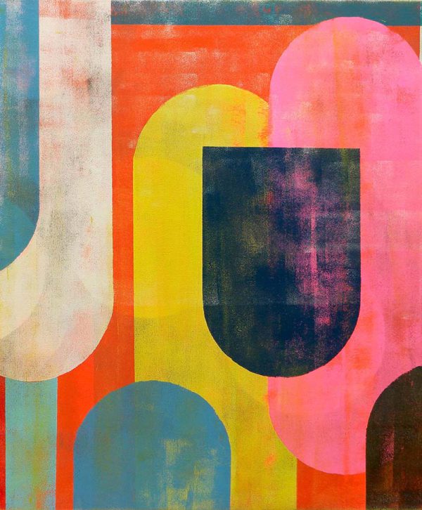 Traffic FC Pink Landscape - Kleurrijk abstract