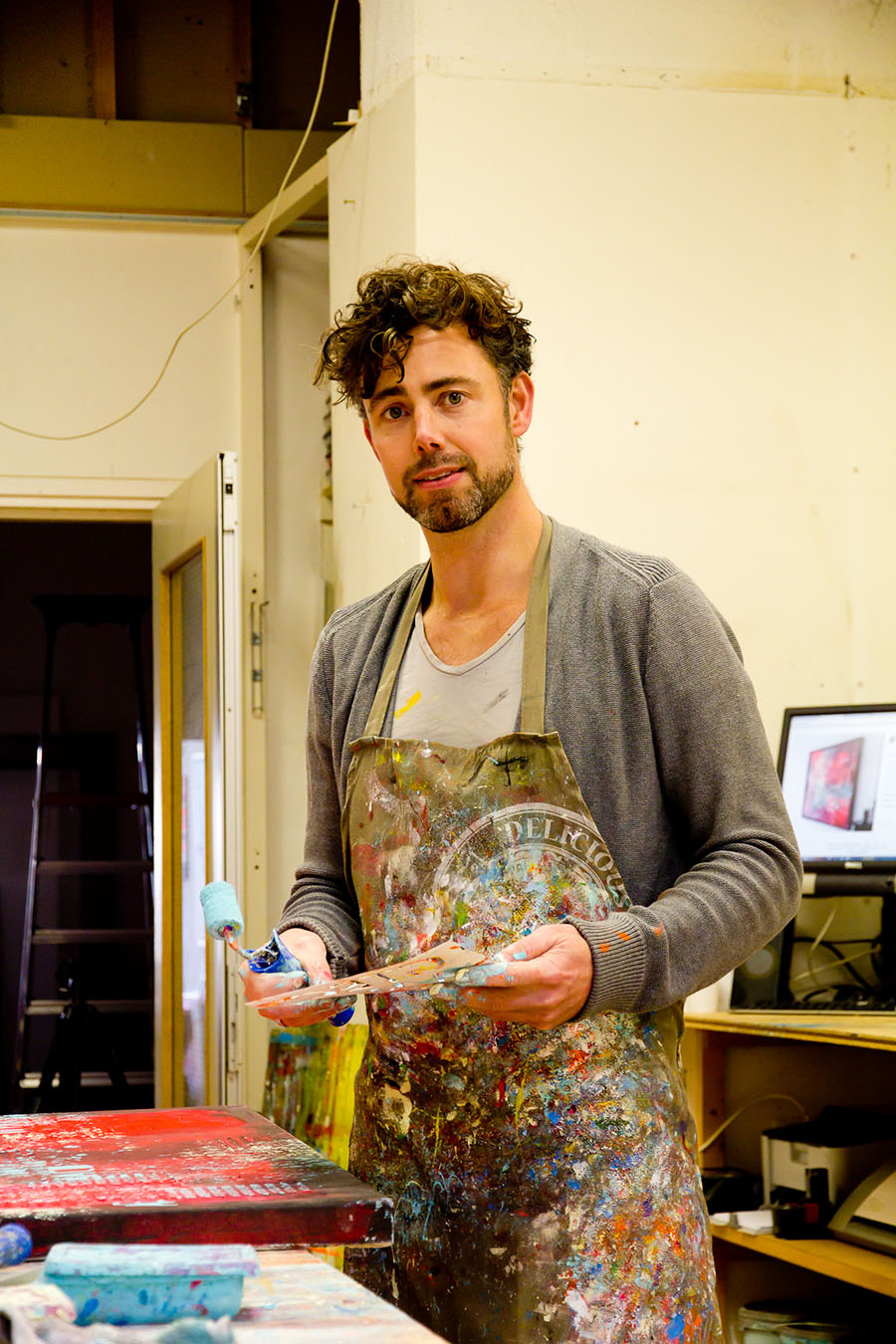 Ronald Hunter Nederlandse kunstenaar in zijn studio nederlandse kunstenaar